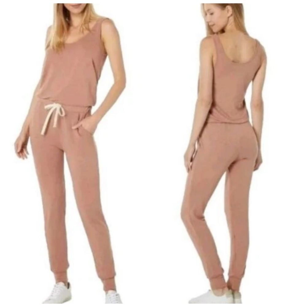 Monrow Super Soft Tank Jumpsuit in Dry Rose | XS